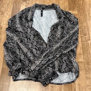 snakeskin blouse